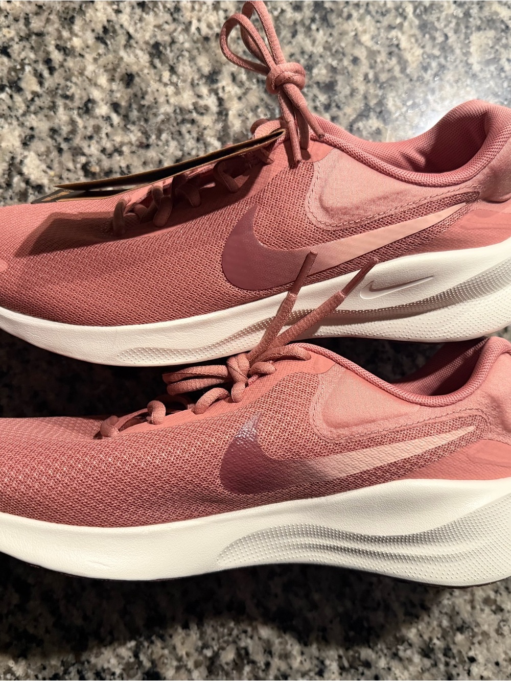 Nike New Women’s Dusty Rose Knit Lace-Up Sneakers Size 10 - Picture 3 of 6